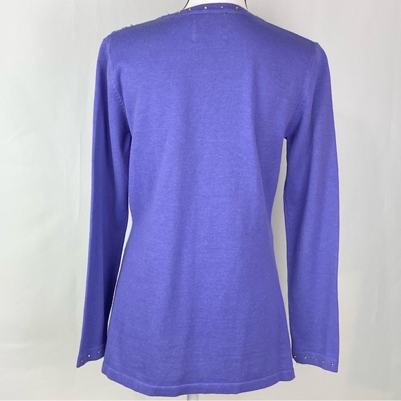 Storybook Knits Womens Christmas Sequin Three Wise Men Manger Sweater Sz Small - Picture 2 of 9